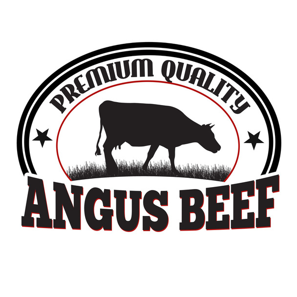 Angus beef stamp - Vector, Image