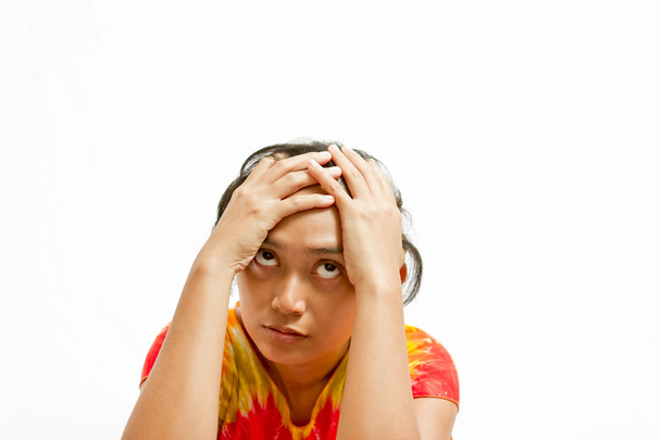 Stress ethnic young woman portrait - Photo, Image