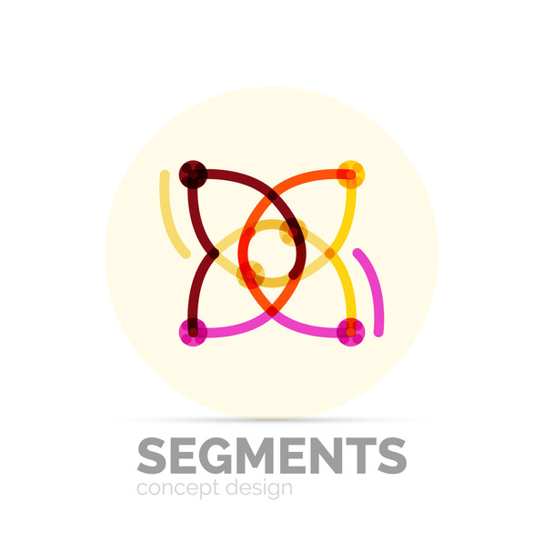 Абстрактная геометрическая цветочная икона хипстера, дизайн рамы, плоский стиль
 - Вектор,изображение