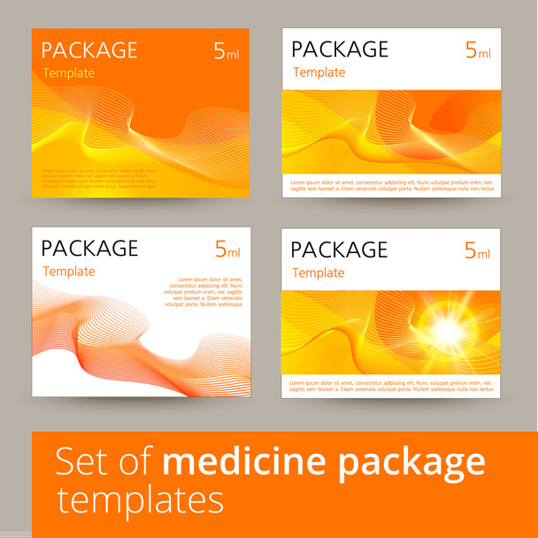 Set of medicine package design with 3d-template. - Wektor, obraz