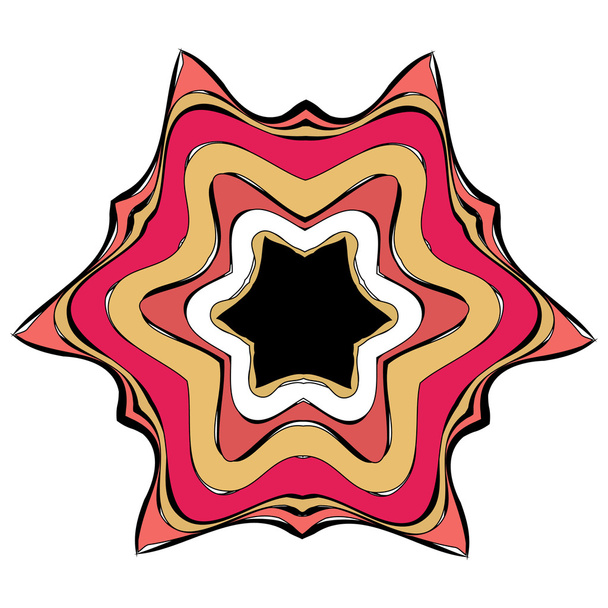 Cor glamourosa geométrica abstrato ornamento étnico
 - Vetor, Imagem