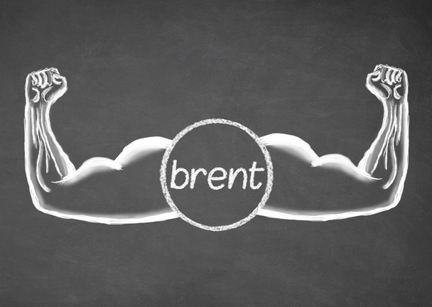 Strong Brent. Financial concept. - Foto, Bild