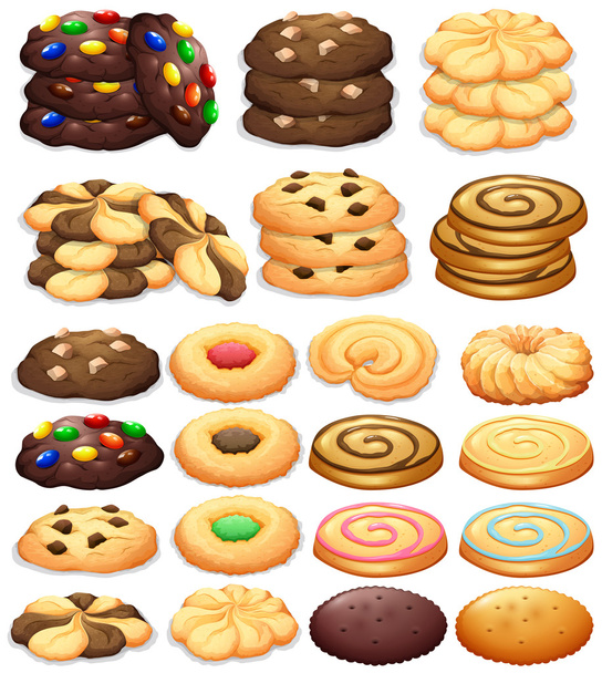 Different kind of cookies - Vector, Image