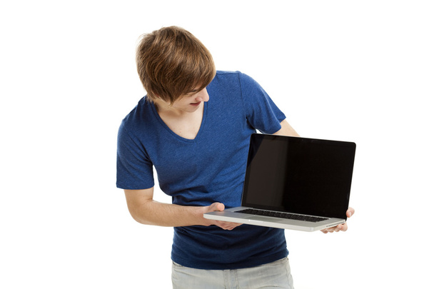 Man with a laptop - Foto, Imagen