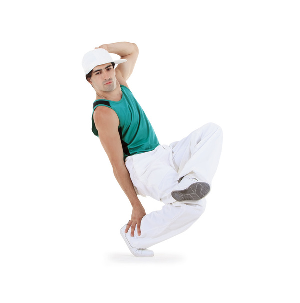 Teenager dancing breakdance in action - Foto, afbeelding