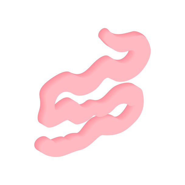 Small intestine isometric 3d icon - Vektor, Bild