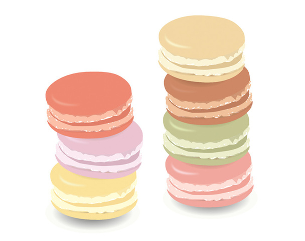Macarons colorés
 - Vecteur, image