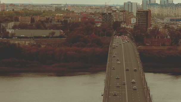 Dopravní zácpa aut na mostě - Záběry, video