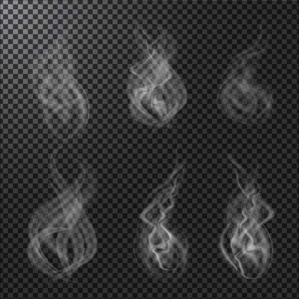 καπνός διανύσματα σε διαφανές φόντο. - Διάνυσμα, εικόνα