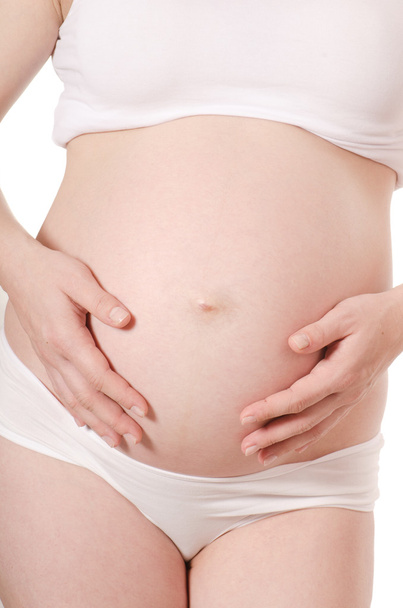 Mujer embarazada con vientre hermoso
 - Foto, Imagen
