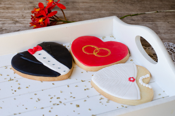 Valentin nap - esküvői cookie-kat. - Fotó, kép