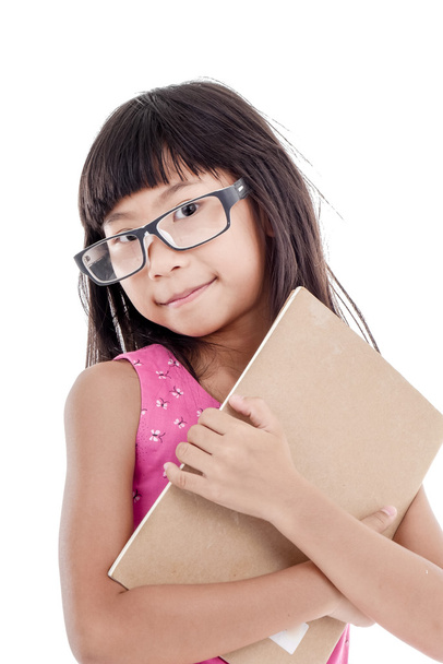 Cute Asian girl wearing eyeglasses - Foto, afbeelding