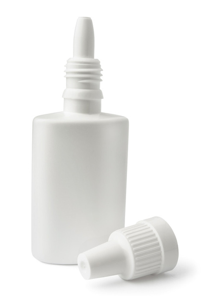 White blank nosal spray bottle - Foto, Imagem