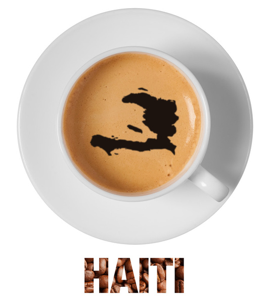 Haití mapa dibujo arte en el café
 - Foto, imagen