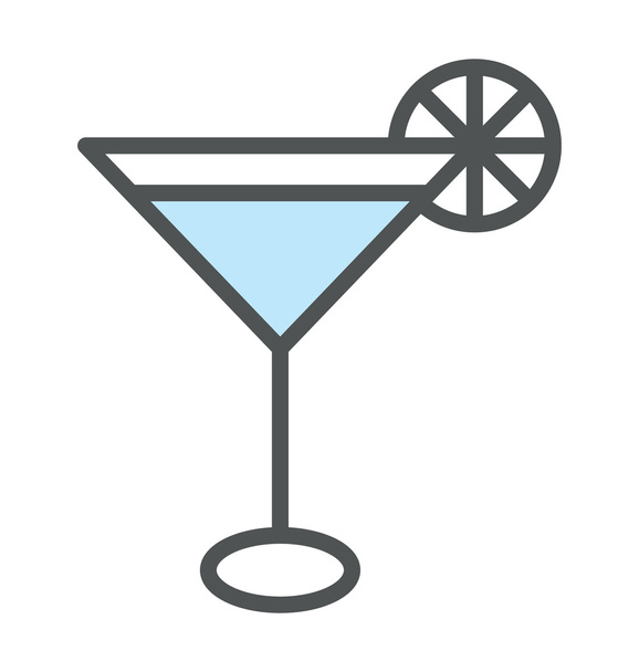 Cocktail Flat Icon Illustration - Vector, Image