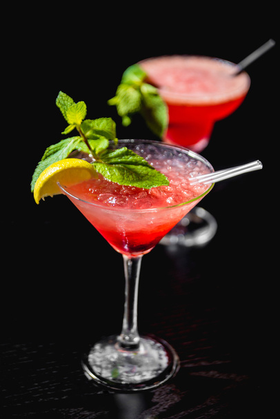 red Cocktails with mint - Photo, image