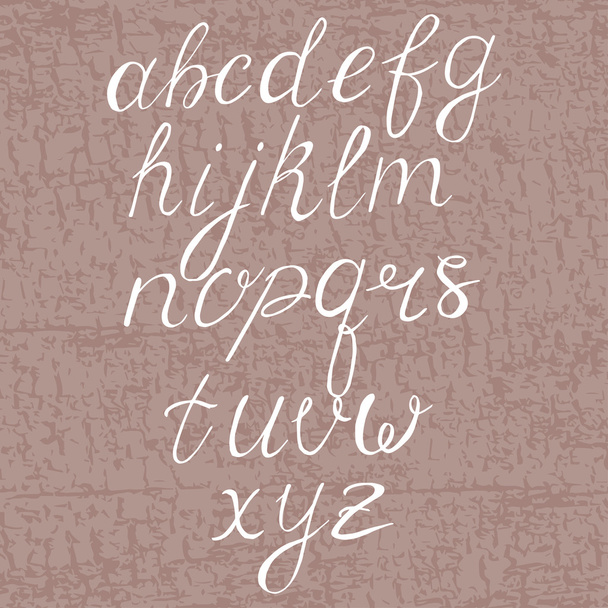 Vektoralphabet. handgezeichnete Buchstaben. Buchstaben des Alphabets mit einem Pinsel geschrieben. Alphabet im Kalligrafie-Pinsel - Vektor, Bild