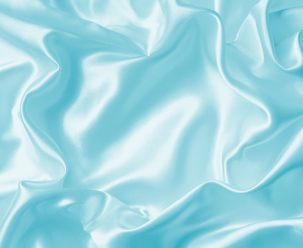 Smooth elegant blue silk or satin as background - Fotografie, Obrázek