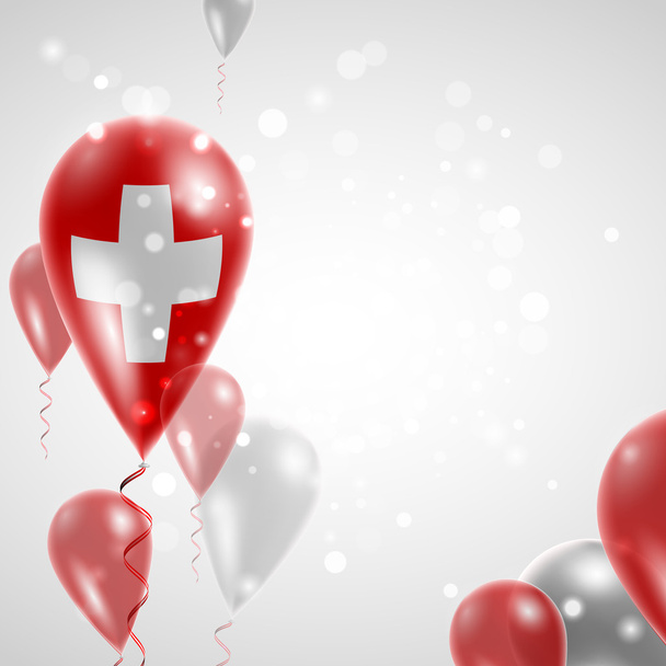 Švýcarský státní vlajka na balónu - Vektor, obrázek