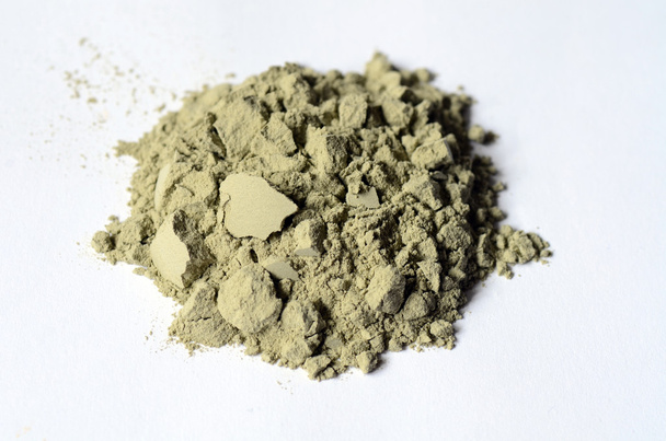 Πράσινο άργιλο και καλλυντικά σε σκόνη - Φωτογραφία, εικόνα