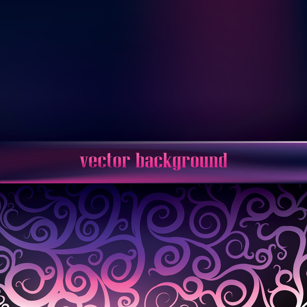purple  background with swirls and patterns, - Vector, afbeelding