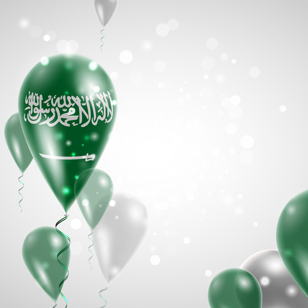 Flaga Arabii Saudyjskiej na balon - Wektor, obraz