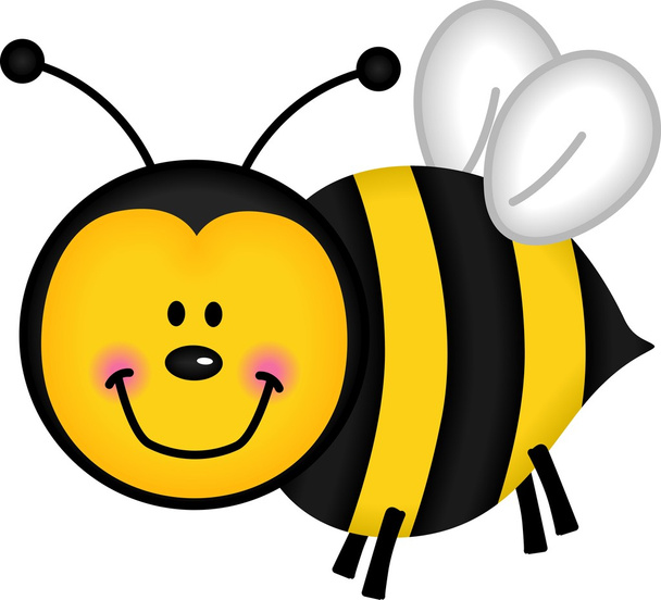 幸せな蜂 - ベクター画像