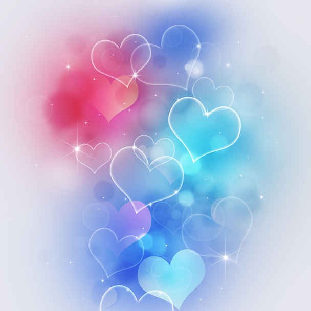 Πολύχρωμη Αγίου Βαλεντίνου καρδιά φώτα - Φωτογραφία, εικόνα