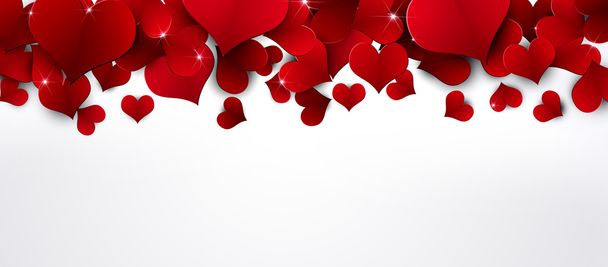 Red Hearts Banner - Photo, Image
