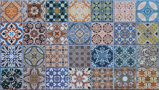padrões de telhas cerâmicas de Portugal. - Foto, Imagem