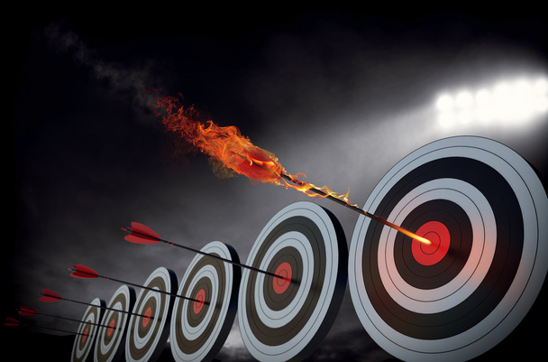 flechas golpeando los objetivos
 - Foto, Imagen