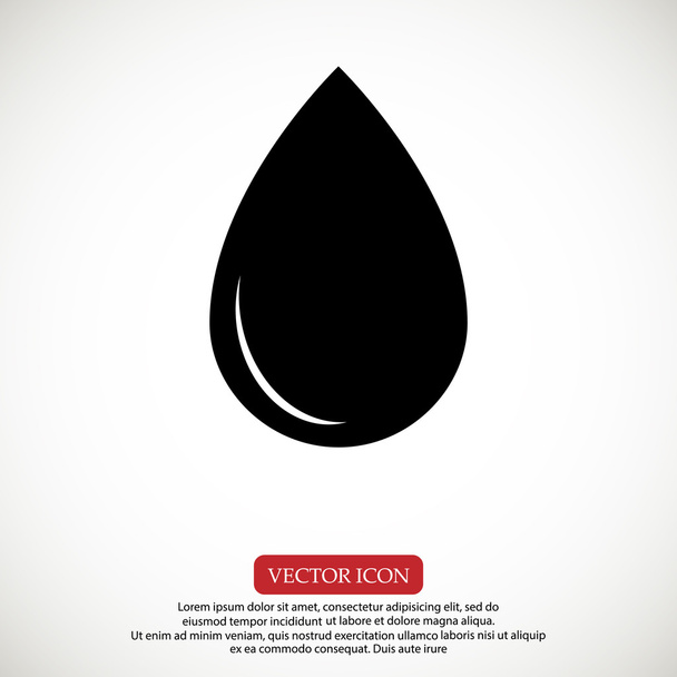 black drop icon - Vektor, obrázek