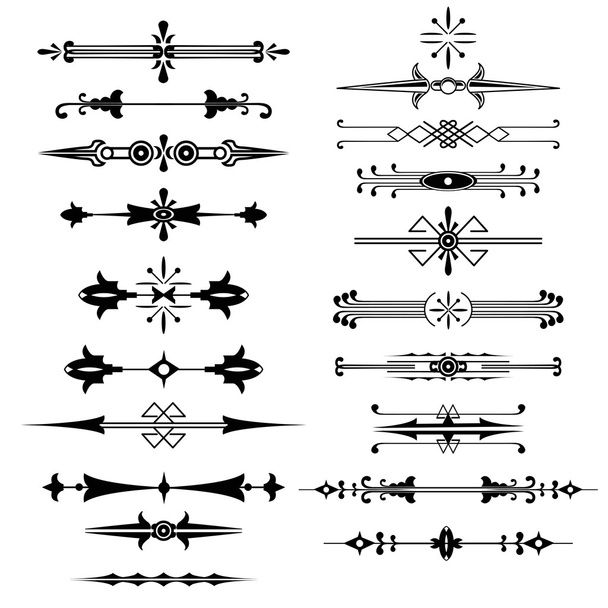 Set van decoratieve elementen - Vector, afbeelding