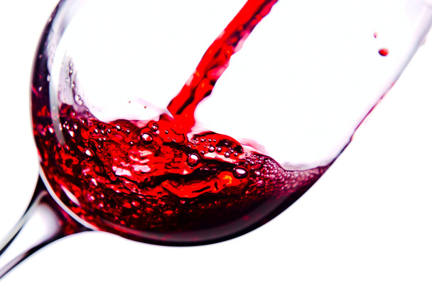  Beyaz Arkaplanda Kırmızı Şarap - Fotoğraf, Görsel