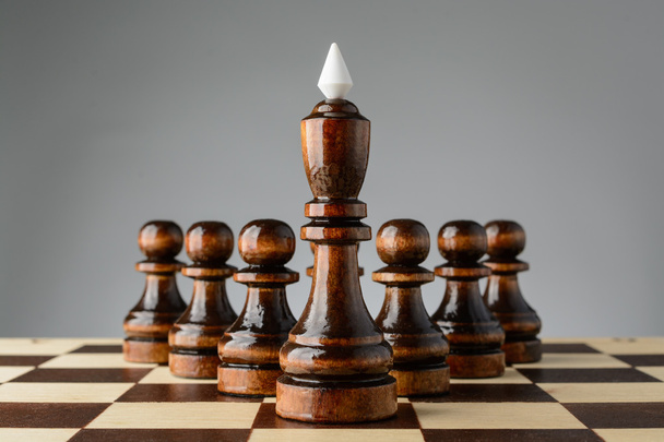 Black king and pawns - Photo, Image