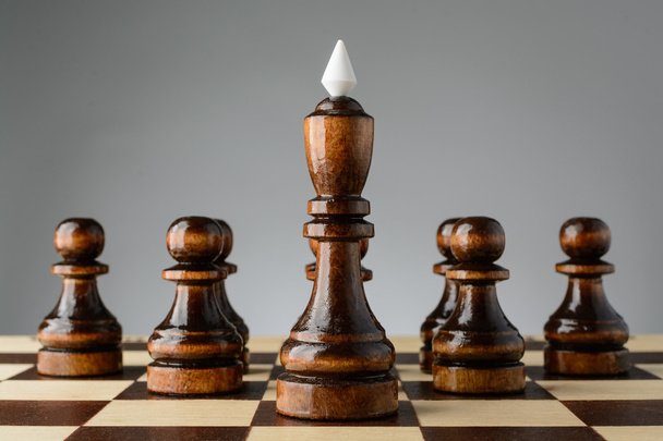 Black king and pawns - Photo, Image