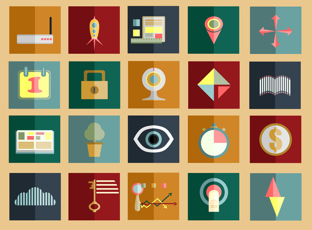 Set for web and mobile applications icons - Vector, Image