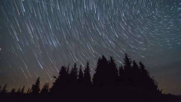 Sternenwanderwege in der Nacht - Filmmaterial, Video