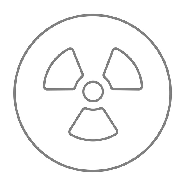 Ionizing radiation sign line icon. - Vektör, Görsel