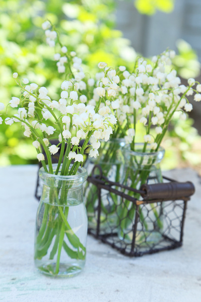 Lily of the Valley in bottles - Photo, image