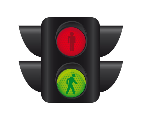 semáforo de peatones
 - Vector, imagen