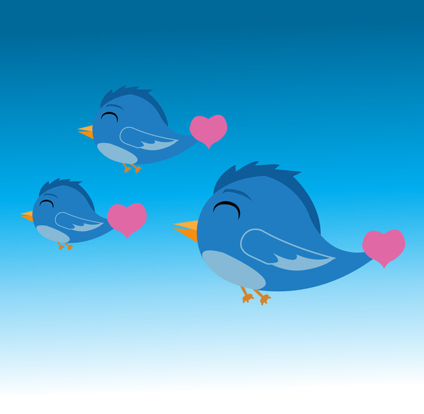 Bird group love - Вектор, зображення