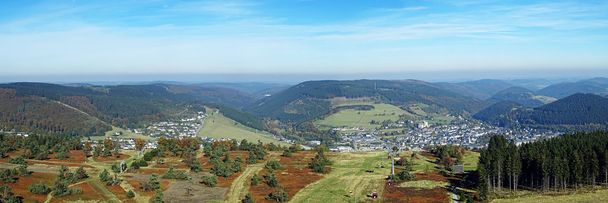 Panorama de Willingen en la región Sauerland (Alemania
) - Foto, imagen
