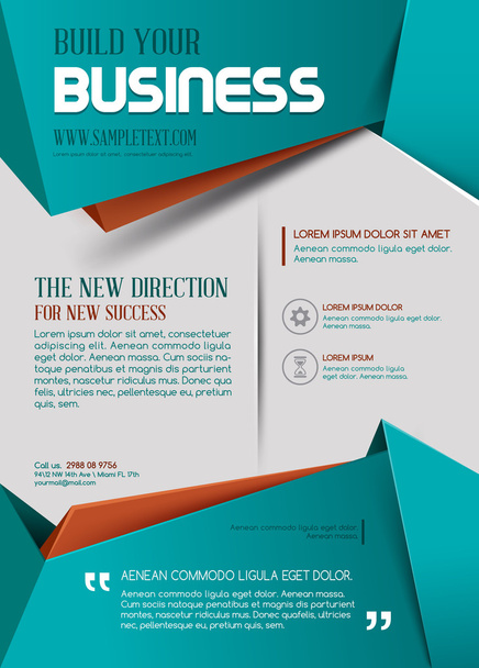 Vector Business Flyer. Business background. Vector template. Poster. - Vector, Image