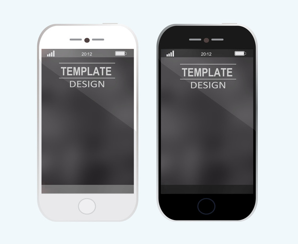 mobile phones template - Vector, Image