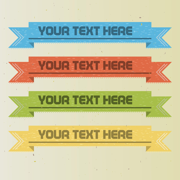 Ribbons with place for your text - Vector, Image