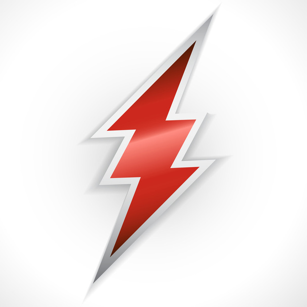Red glossy thunder - Vector, Image