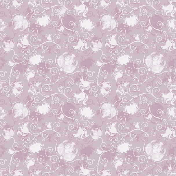 Seamless pink floral pattern - Vector, Image