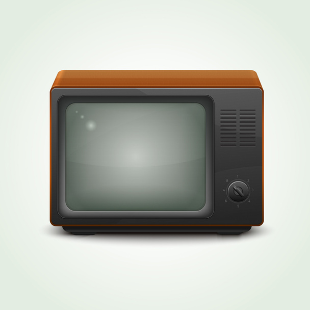 Retro realistic tv set - Вектор,изображение