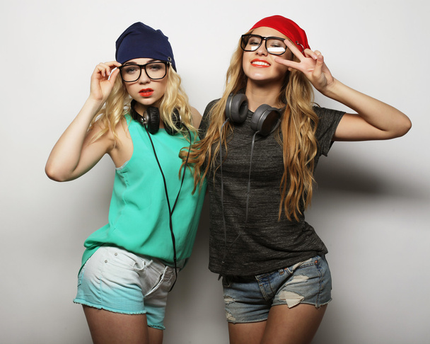 two best friends hipster girls - Fotó, kép